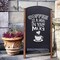 Black Wooden Folding A-Frame Double-Sided Chalkboard Sign for Sidewalk Advertising